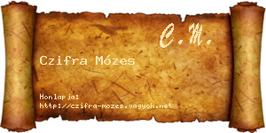 Czifra Mózes névjegykártya